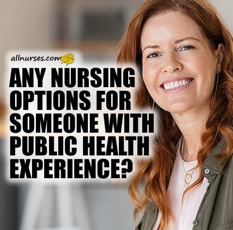 What options are there for public health nursing?