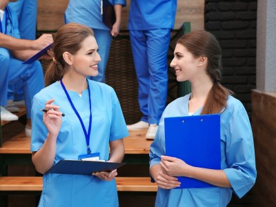 Nursing students in Connecticut preparing for clinical training as part of the best ADN programs in the state.
